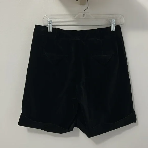 3.1 Phillip Lim Black Velvet Cuffed Trouser Shorts
